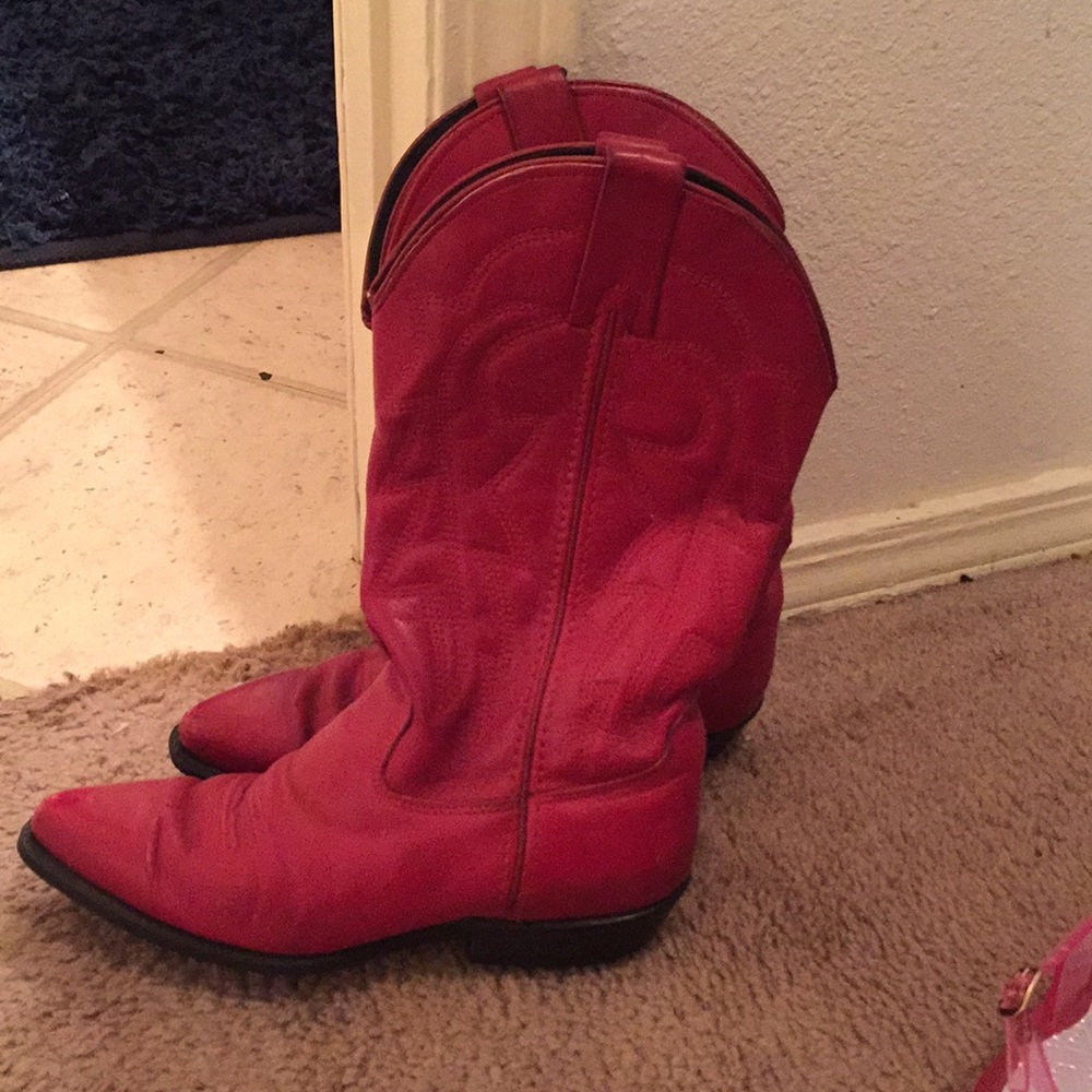 Vintage red cowgirl boots